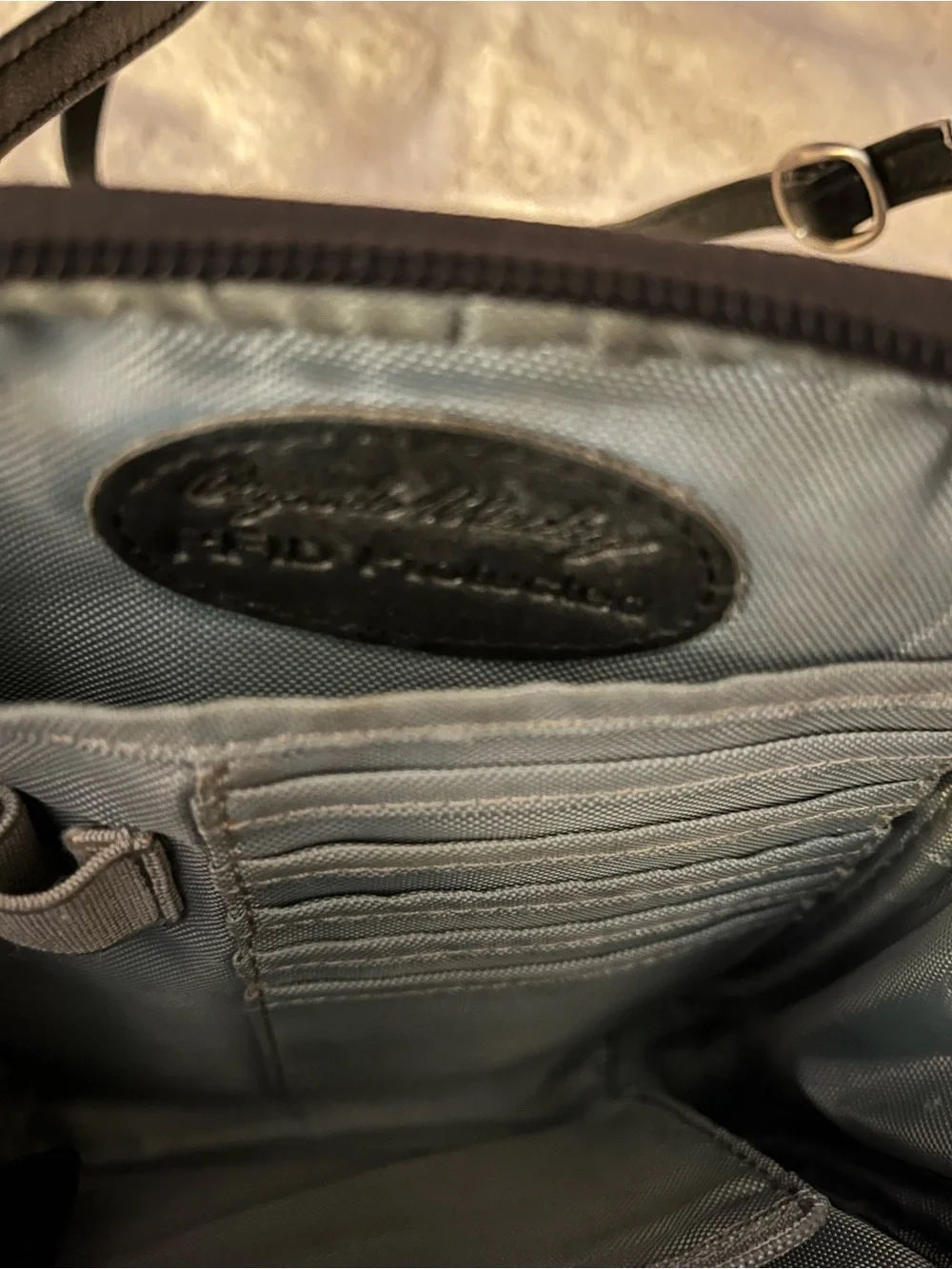 Osgoode Marley Black Leather RFID Mini Organizer Crossbody Camera Bag